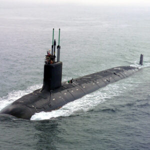 040730-N-1234E-002
Groton, Conn. (July 30, 2004) - The nationÕs newest and most advanced nuclear-powered attack submarine and the lead ship of its class, PCU Virginia (SSN 774) returns to the General Dynamics Electric Boat shipyard following the successful completion of its first voyage in open seas called "alpha" sea trials. Virginia is the NavyÕs only major combatant ready to join the fleet that was designed with the post-Cold War security environment in mind and embodies the war fighting and operational capabilities required to dominate the littorals while maintaining undersea dominance in the open ocean. Virginia and the rest of the ships of its class are designed specifically to incorporate emergent technologies that will provide new capabilities to meet new threats. Virginia will be delivered to the U.S. Navy this fall. U.S. Navy photo by General Dynamics Electric Boat (RELEASED)